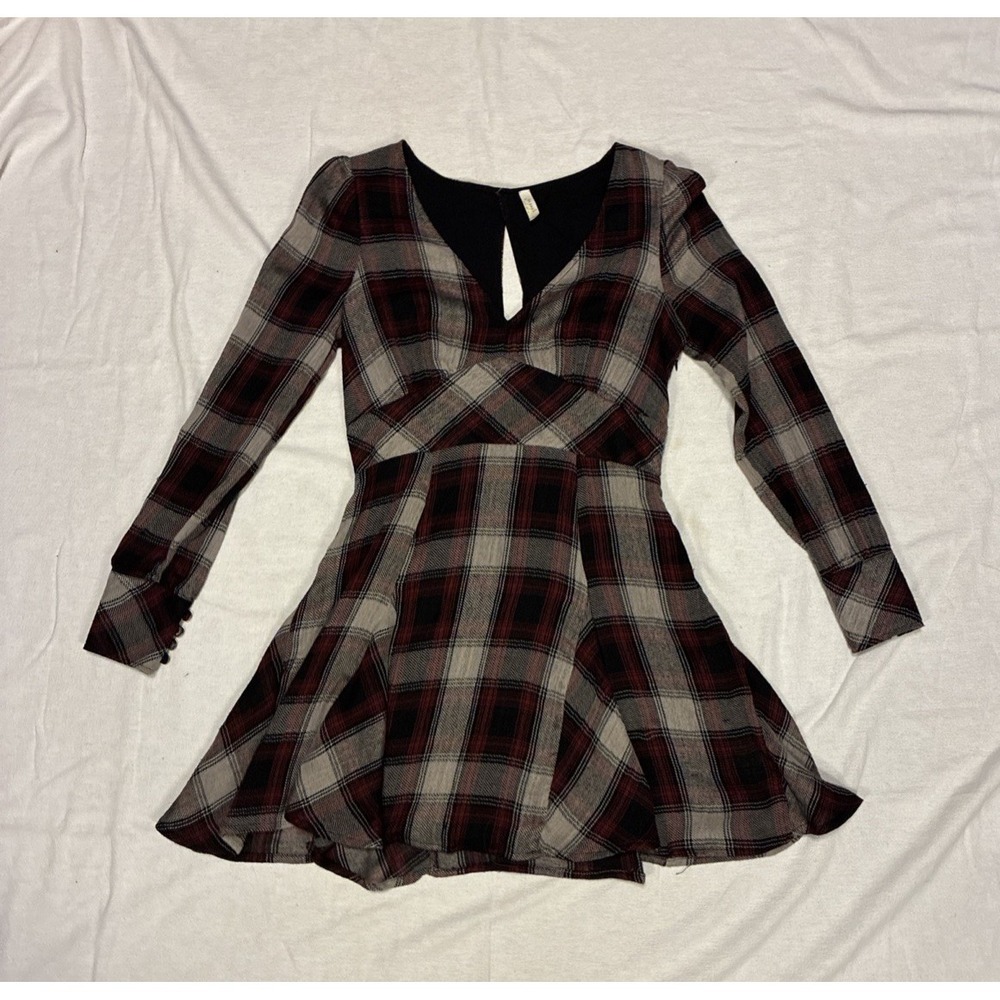 Free People Women's Dress 8 Plaid Teen Spirit Pretty Little Liars Aria Minidress